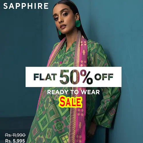 Sapphire Winter Sale! 70% Off Stitched 2024